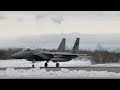 usaf f 15 eagles morning launch at canadian air force base