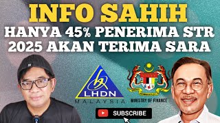 SAHIH! STR DAN SARA 2025. PENERIMA SARA 2025 HANYA 45% SAHAJA!