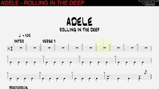 ADELE - Rolling in the deep [DRUMLESS BACKING TRACK + DRUM SCORE]