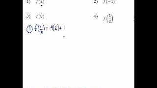 Functions - Function Notation #1-4