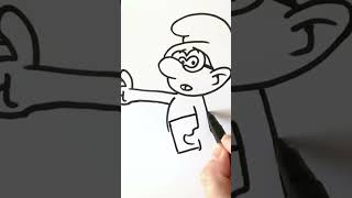 How to draw Brainy Smurf #smurf #drawing