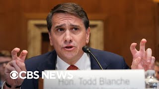 Todd Blanche defends "anti-weaponization fund" during Senate testimony