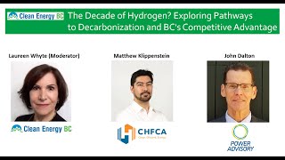 CEBC Webinar: Decade of Hydrogen? Exploring Pathways to Decarbonization \u0026 BC’s Competitive Advantage