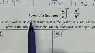 Algebra 8-1/8-2 More Exponents with Multiplication and Division