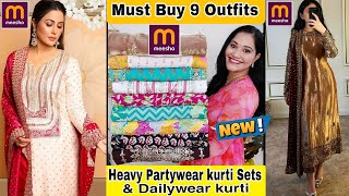 Meesho Partywear/Dailywear kurtis,kurta Sets Haul 💗STARTS RS.307💗Meesho Shopping haul💗Meesho haul