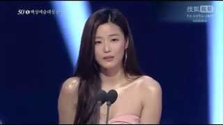 140527 全智賢獲 TV部門年度大賞感謝金秀賢Jun Ji Hyun Thanks to Kim Soo Hyun@Beaksang Art Awards