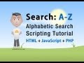Alphabetic Search First Letter A-Z Script Tutorial PHP MySQL JavaScript HTML