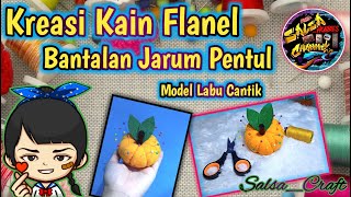 Tutorial Simple, Unik dan Bermanfaat Membuat Bantalan Jarum Pentul Model Labu Cantik