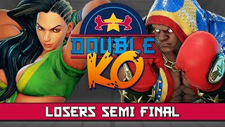 [SFV] Losers Semi Final - Shakz [Laura] vs Mopuulapo [Seth, Balrog] @ DoubleKO #6