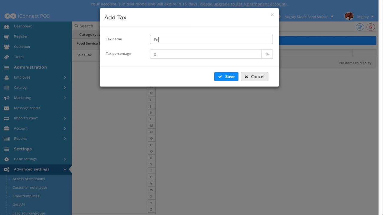 Tax Settings Youtube