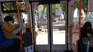 【EVバス ドア開閉】広電バス BYD  K8 2.0 61002号 【EV Bus door motion scene】