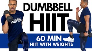 60 MIN INTENSE Full Body HIIT Workout with Weights (BURN 700 CALORIES)