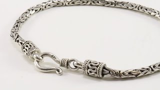 Bali Sterling Silver Bracelet, Handmade Silver Bracelet, Unisex Silver Bracelet