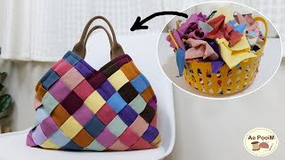 Make beautiful bag from fabric scraps | สร้างสรรค์กระเป๋าใบสวยจากเศษผ้า