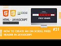 How to Create an On Scroll Fixed Header in JavaScript