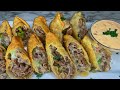 Easy Philly Cheesesteak Eggrolls|Game Day Food