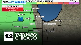 Scattered showers, storms Tuesday afternoon in Chicago