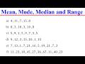 Mean, Median, Mode & Range │ Statistics
