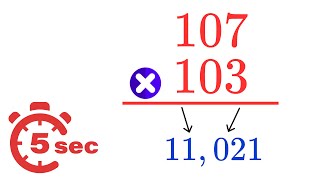 Multiplication in 5 seconds - Crazy Math Trick