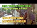 Cara memasang Setrimin penahan plesteran Kubah. Masjid Baitutaqwa Astomulyo Punggur