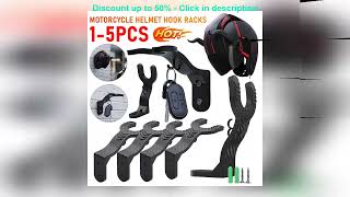 #1-5PCS Motorcycle Helmet Hook Racks Multipurpose Wall-Mounted Luggage Jacket Storage Holder Helme