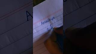 Aradhya Name Writing।। How To Write Cursive Neatly 🤗