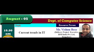 ILLUMINISMO 2021- Current Trends in IT - Mr. Vishnu Bose