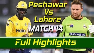 Peshawar Zalmi vs Lahore Qalandars I Full Highlights | Match 14 | HBL PSL | M1O1
