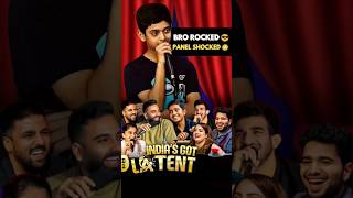 Bro Rocked 😎 Panel Shocked 😳।। India's Got Latent।। Funny shorts।। #shorts @SamayRainaOfficial