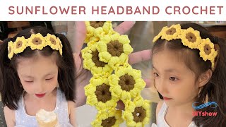 【Crochet Turtorial】How to Crochet A Sunflower Headband For Beginners