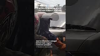 Detik-detik Konvoi Motor di Depan Rumah Jokowi Solo Teriak \