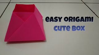 how to make an origami cute box || easy origami cute box