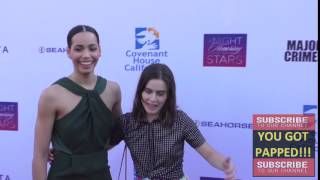 Ally Loannides and Madeleine Mantock arriving to the Covenant House Of California's Annual Fundraisi
