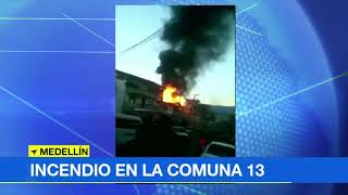 Incendio en la comuna 13 de Medellín habría sido causado por un globo