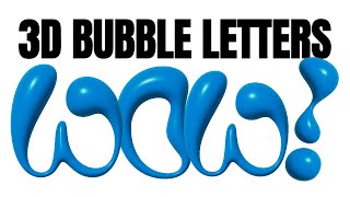 How To Easily Make 3D Bubble Letters (Without Illustrator or Blender)