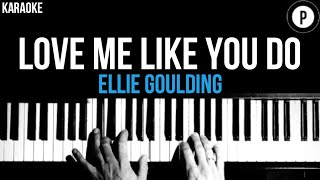 Ellie Goulding - Love Me Like You Do Karaoke SLOWER Acoustic Piano Instrumental Cover Lyrics