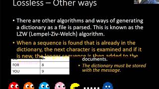 A-Level 1.3 - OCR Computer Science - Encryption, Lossy, Lossless, Hashing, Dictionary Coding