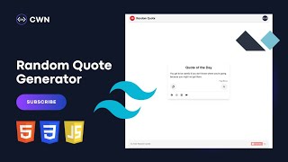 Random Quote Generator Using Tailwindcss and AlpineJS