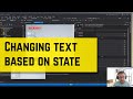 Changing the text of a button based on it's state