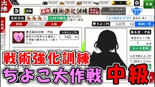 【とうらぶ】ちよこ大作戦「中級」【攻略記録】