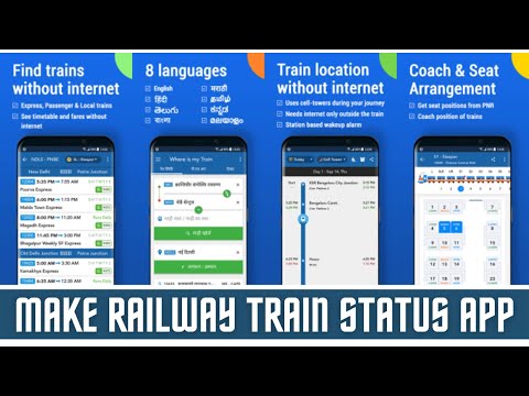 Haga que la aplicación de estado en vivo del tren ferroviario reserve trenes, estado de PNR, código fuente de la aplicación de estado de funcionamiento