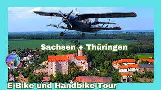 Wunderschöne E-Bike/Handbike-Tour in Sachsen und Thüringen,  Gabi´s Heimat zu Lande und aus der Luft