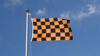 Checkered Black-Orange - 3x5 ft Flag