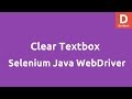 Clear textarea with Selenium Java