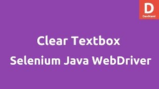 Clear textarea with Selenium Java