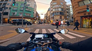 [uncut] Tokyo Japan 4K Sunset Drive | Relaxing 40 Minutes of POV Motorcycle Riding