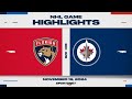 NHL Highlights | Panthers vs. Jets - November 19, 2024