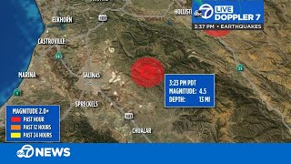 4.5 earthquake strikes Hollister, CA, felt across SF Bay Area
