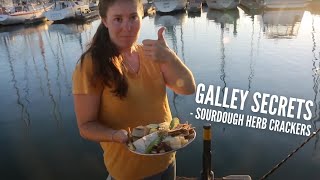 GALLEY SECRETS- How To Make Sourdough Herb Crackers  | Two the Horizon Sailing