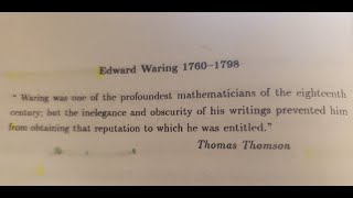 Lucasian Legacy: Chapter 2 - Edward Waring 1760-1798